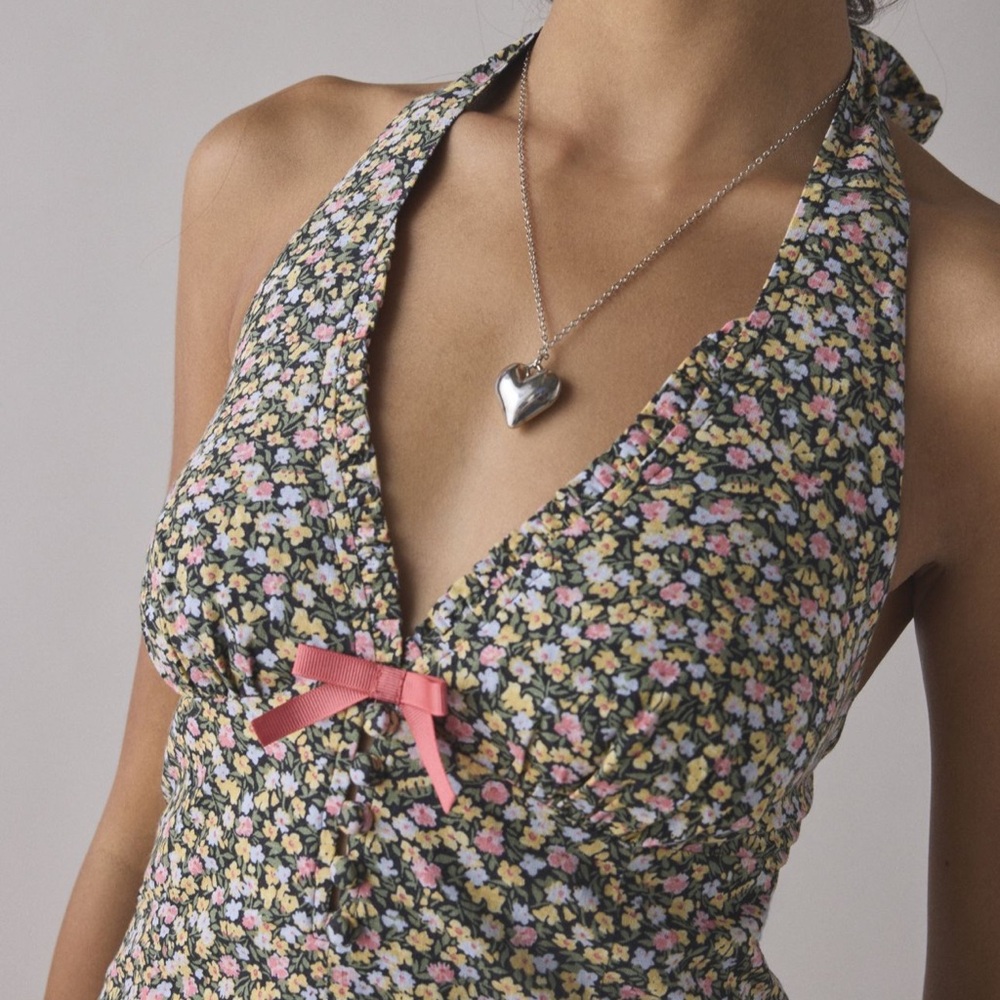 NWT Urban Outfitters Floral Mini Dress - Black, Pink, Yellow